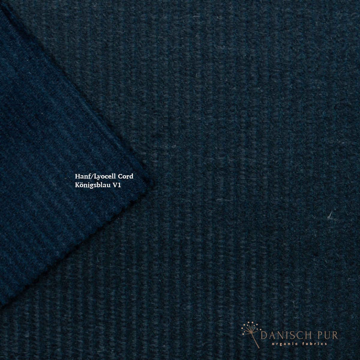 Webware Hanf Lyocell CORD - Cord Königsblau (55% Hanf-45% TENCEL™ Lyocell)