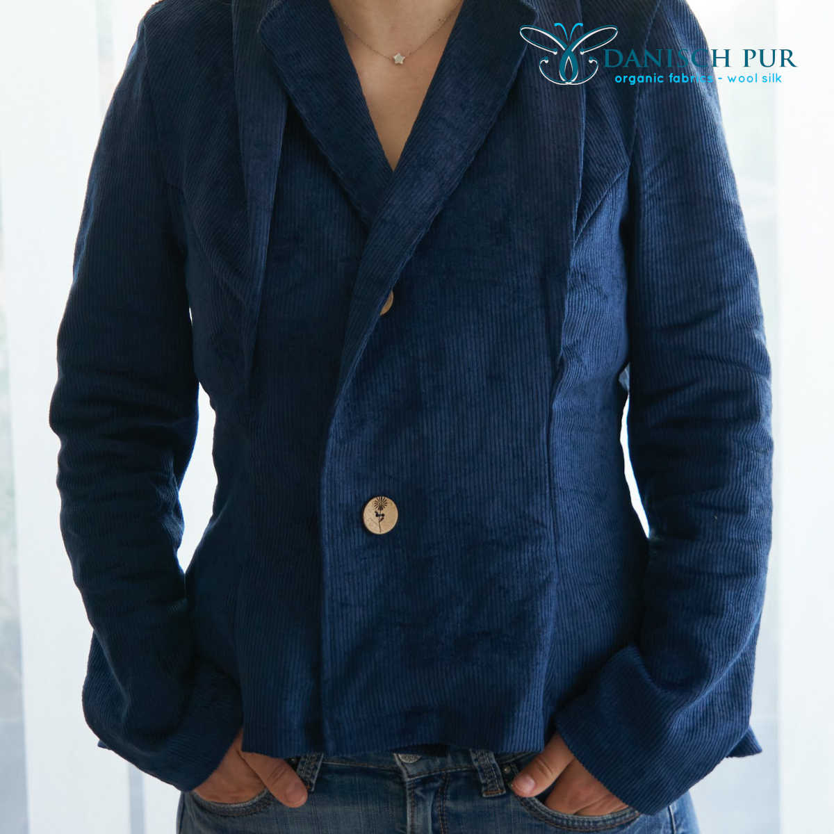 Webware Hanf Lyocell CORD - Cord Königsblau (55% Hanf-45% TENCEL™ Lyocell)