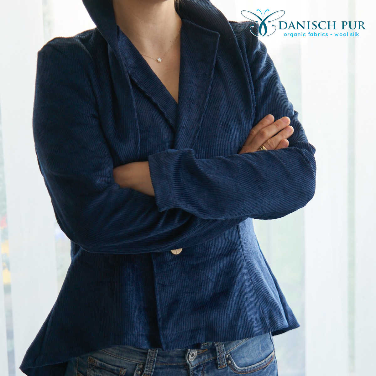 Webware Hanf Lyocell CORD - Cord Königsblau (55% Hanf-45% TENCEL™ Lyocell)