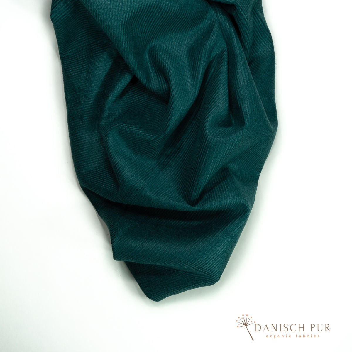 Webware Hanf Lyocell Cord Petrolgrün (55% Hanf-45% TENCEL™ Lyocell)