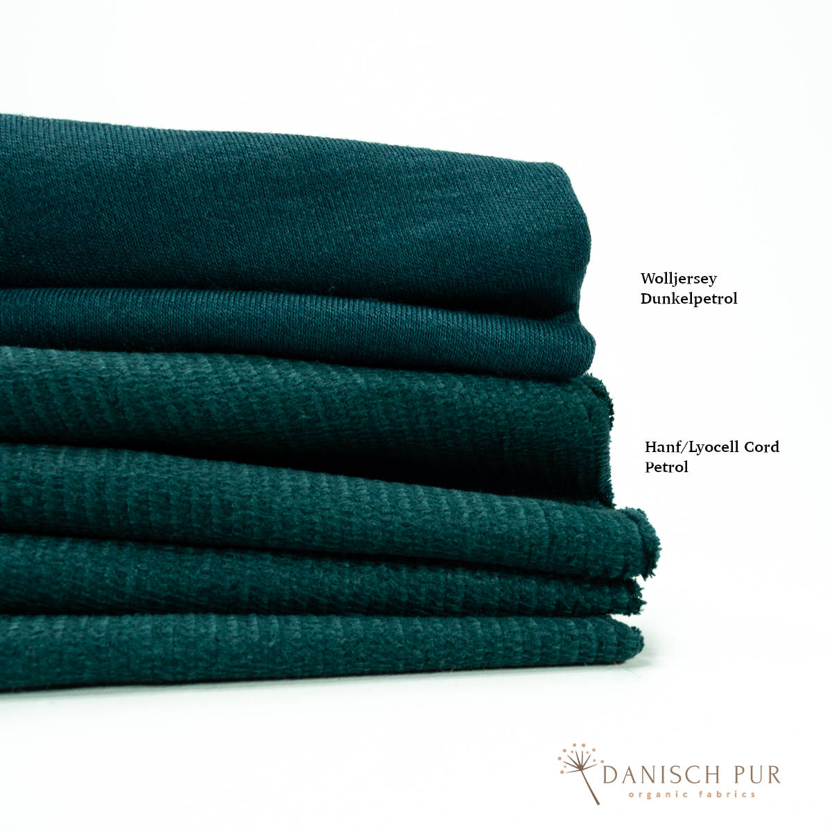 Webware Hanf Lyocell Cord Petrolgrün (55% Hanf-45% TENCEL™ Lyocell)