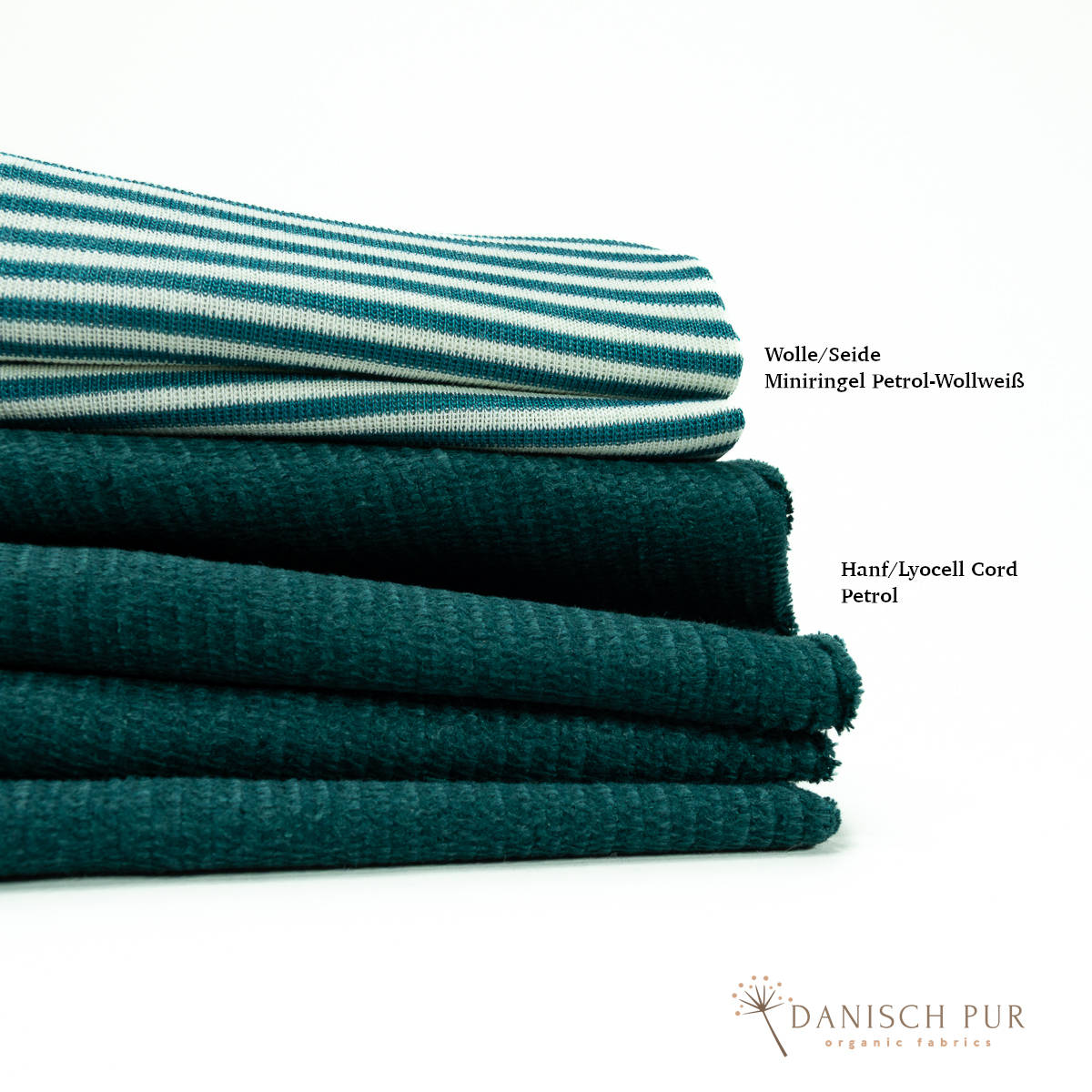 Webware Hanf Lyocell Cord Petrolgrün (55% Hanf-45% TENCEL™ Lyocell)
