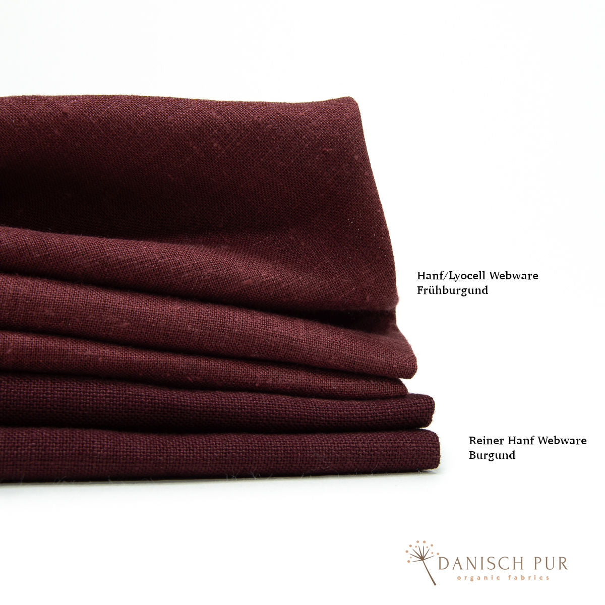 Webware Hanf Lyocell Frühburgund (55% Hanf-45% TENCEL™ Lyocell)
