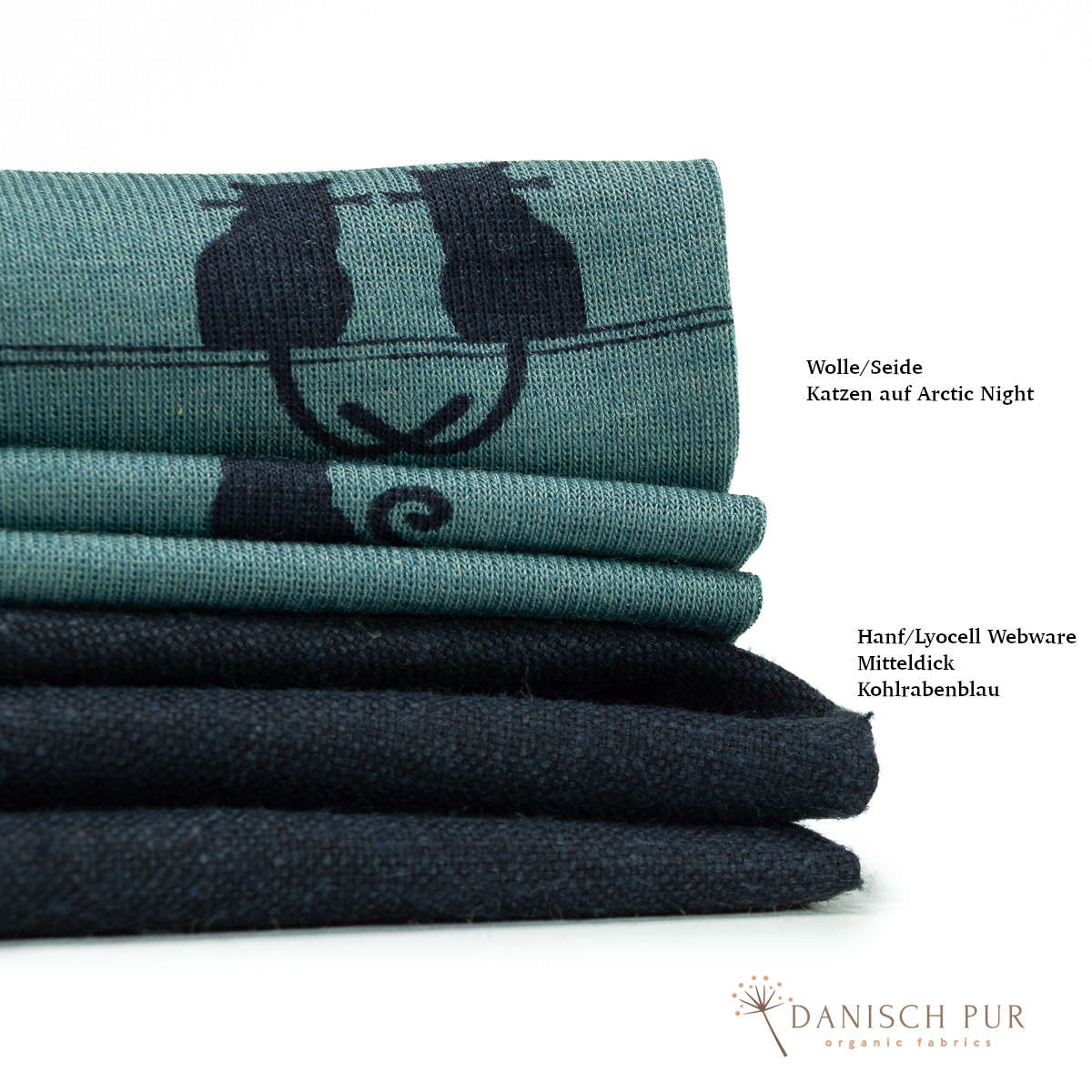 Webware Hanf Lyocell Kohlrabenblau (55% Hanf-43% TENCEL™ Lyocell- 2% Elasthan)
