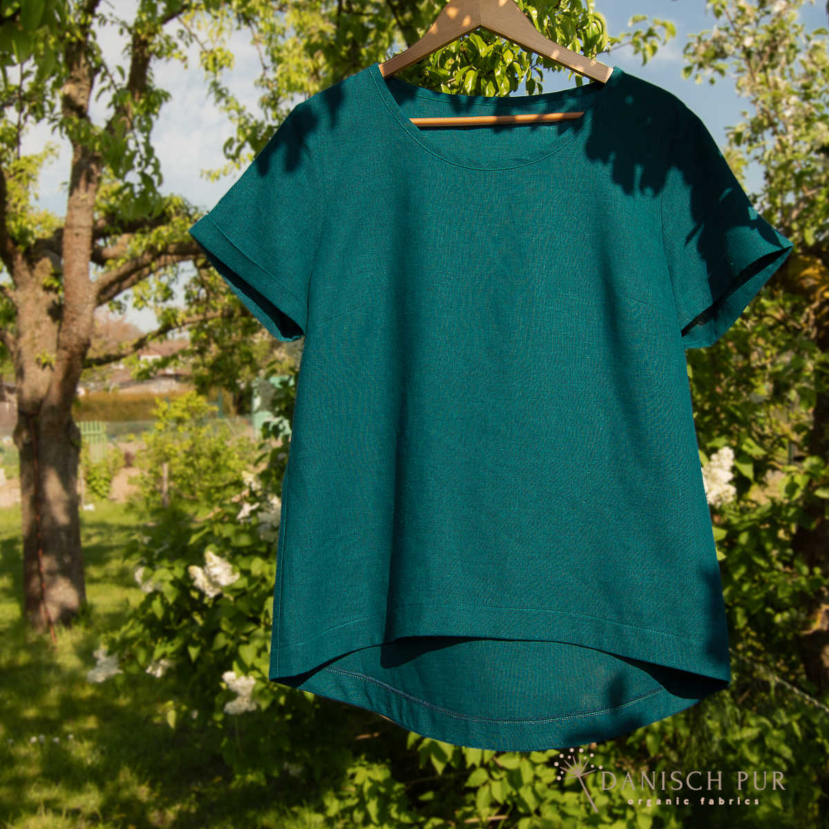 Webware Hanf Lyocell Petrol (54% Hanf-44% TENCEL™ Lyocell, 2% Elasthan)