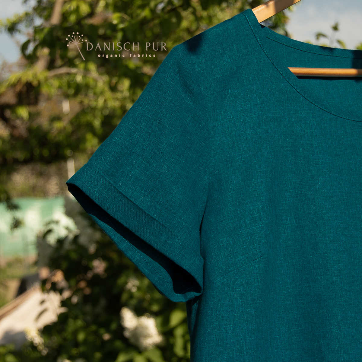 Webware Hanf Lyocell Petrol (54% Hanf-44% TENCEL™ Lyocell, 2% Elasthan)