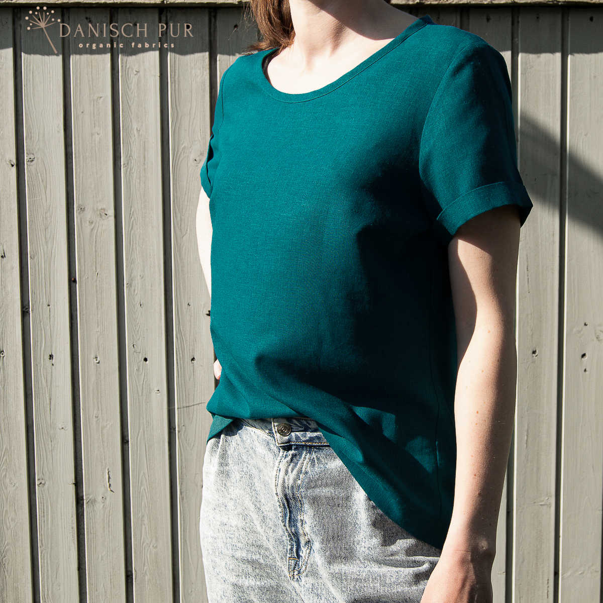 Webware Hanf Lyocell Petrol (54% Hanf-44% TENCEL™ Lyocell, 2% Elasthan)