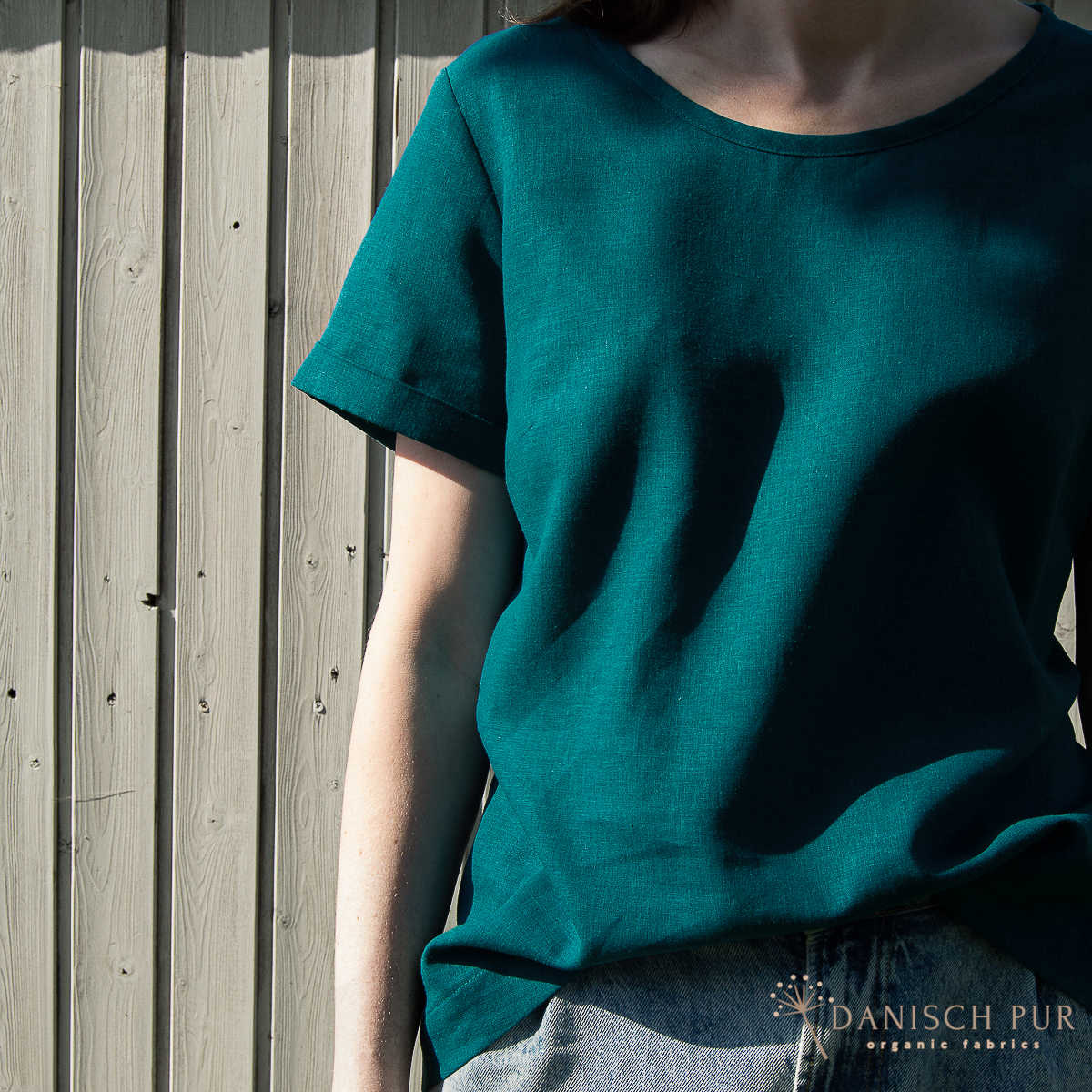 Webware Hanf Lyocell Petrol (54% Hanf-44% TENCEL™ Lyocell, 2% Elasthan)