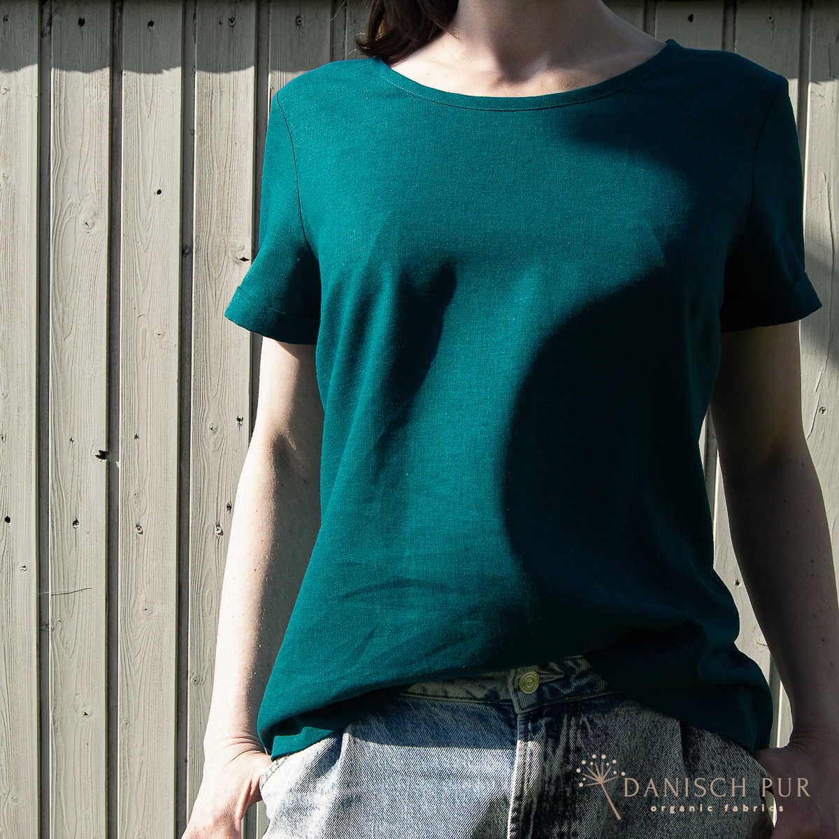 Webware Hanf Lyocell Petrol (54% Hanf-44% TENCEL™ Lyocell, 2% Elasthan)