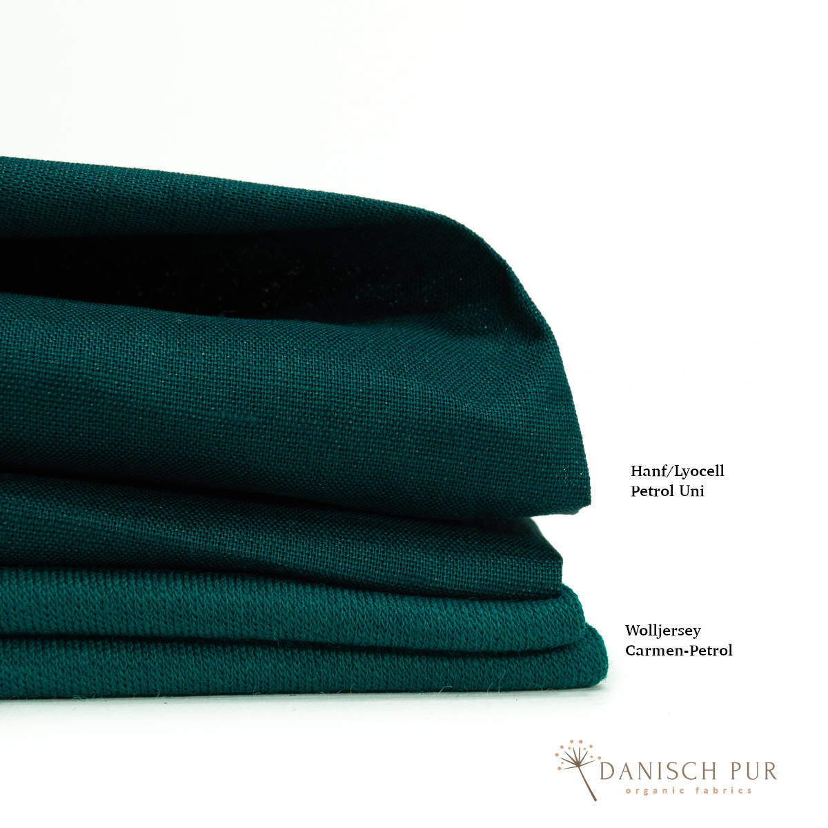 Webware Hanf Lyocell Petrol (54% Hanf-44% TENCEL™ Lyocell, 2% Elasthan)