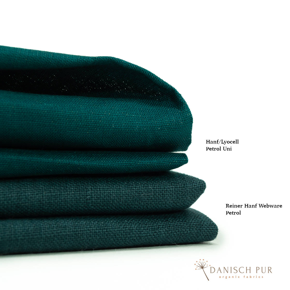Webware Hanf Lyocell Petrol (54% Hanf-44% TENCEL™ Lyocell, 2% Elasthan)