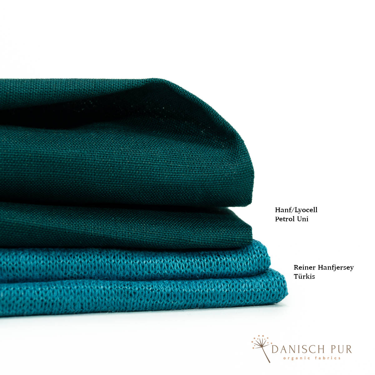 Webware Hanf Lyocell Petrol (54% Hanf-44% TENCEL™ Lyocell, 2% Elasthan)