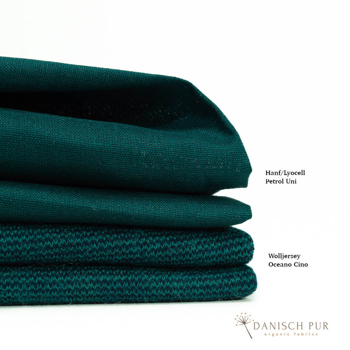 Webware Hanf Lyocell Petrol (54% Hanf-44% TENCEL™ Lyocell, 2% Elasthan)