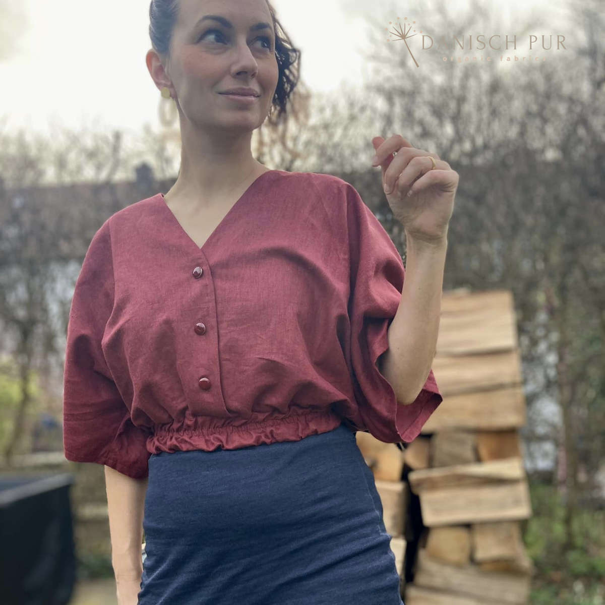 Webware Hanf Lyocell Frühburgund (55% Hanf-45% TENCEL™ Lyocell)