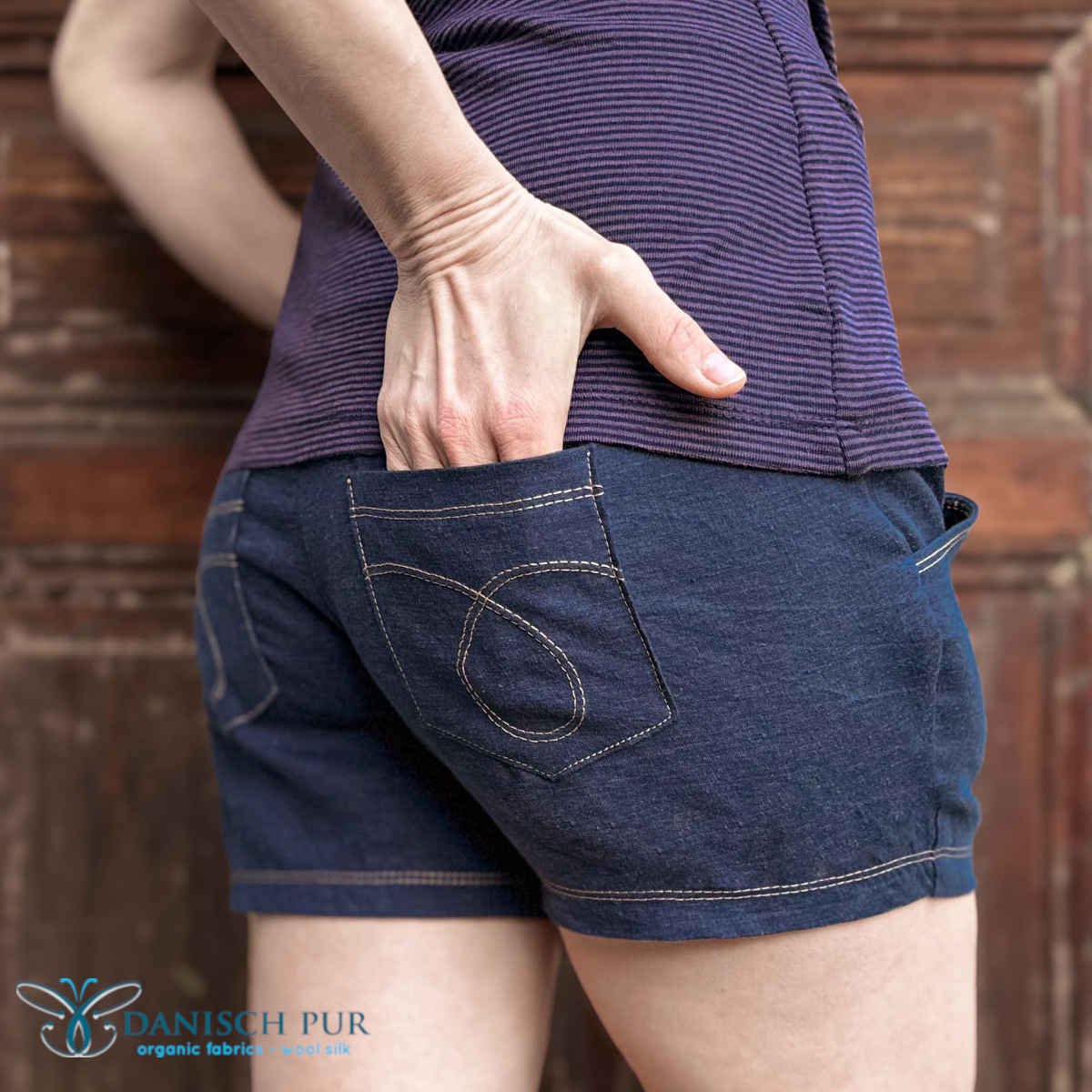 Webware Hanf Lyocell Kohlrabenblau (55% Hanf-43% TENCEL™ Lyocell- 2% Elasthan)