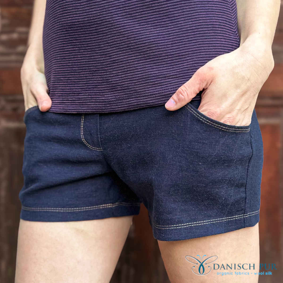 Webware Hanf Lyocell Kohlrabenblau (55% Hanf-43% TENCEL™ Lyocell- 2% Elasthan)