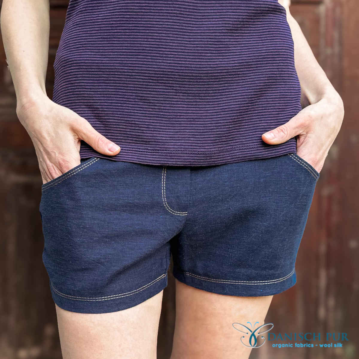 Webware Hanf Lyocell Kohlrabenblau (55% Hanf-43% TENCEL™ Lyocell- 2% Elasthan)