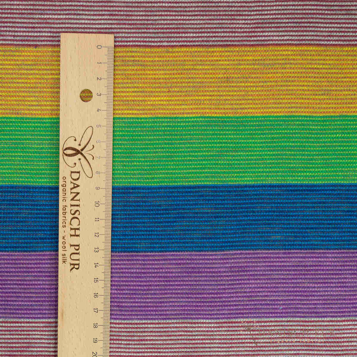 Bio Wolljacquard Regenbogenstreifen-Cino (Merino, kbt, mulesingfrei)