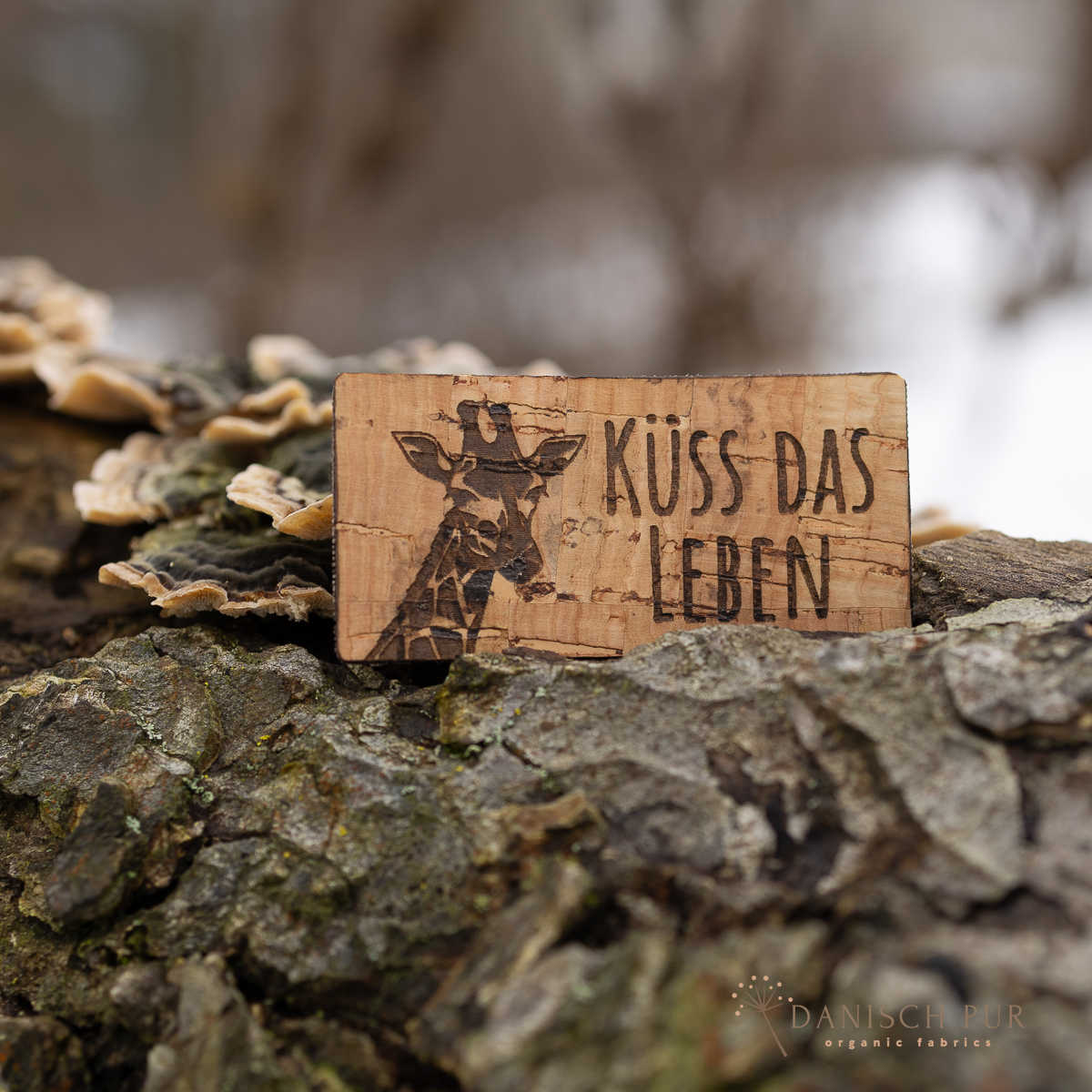 Korkpatch- Korklabel "Küss das Leben"