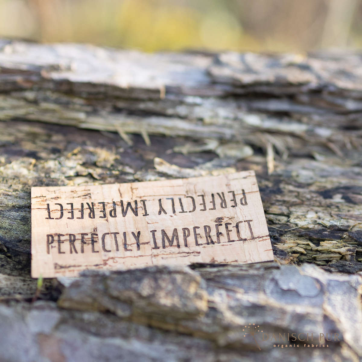 Korkpatch- Korklabel "Perfectly Imperfect" auch als Klapplabel nutzbar
