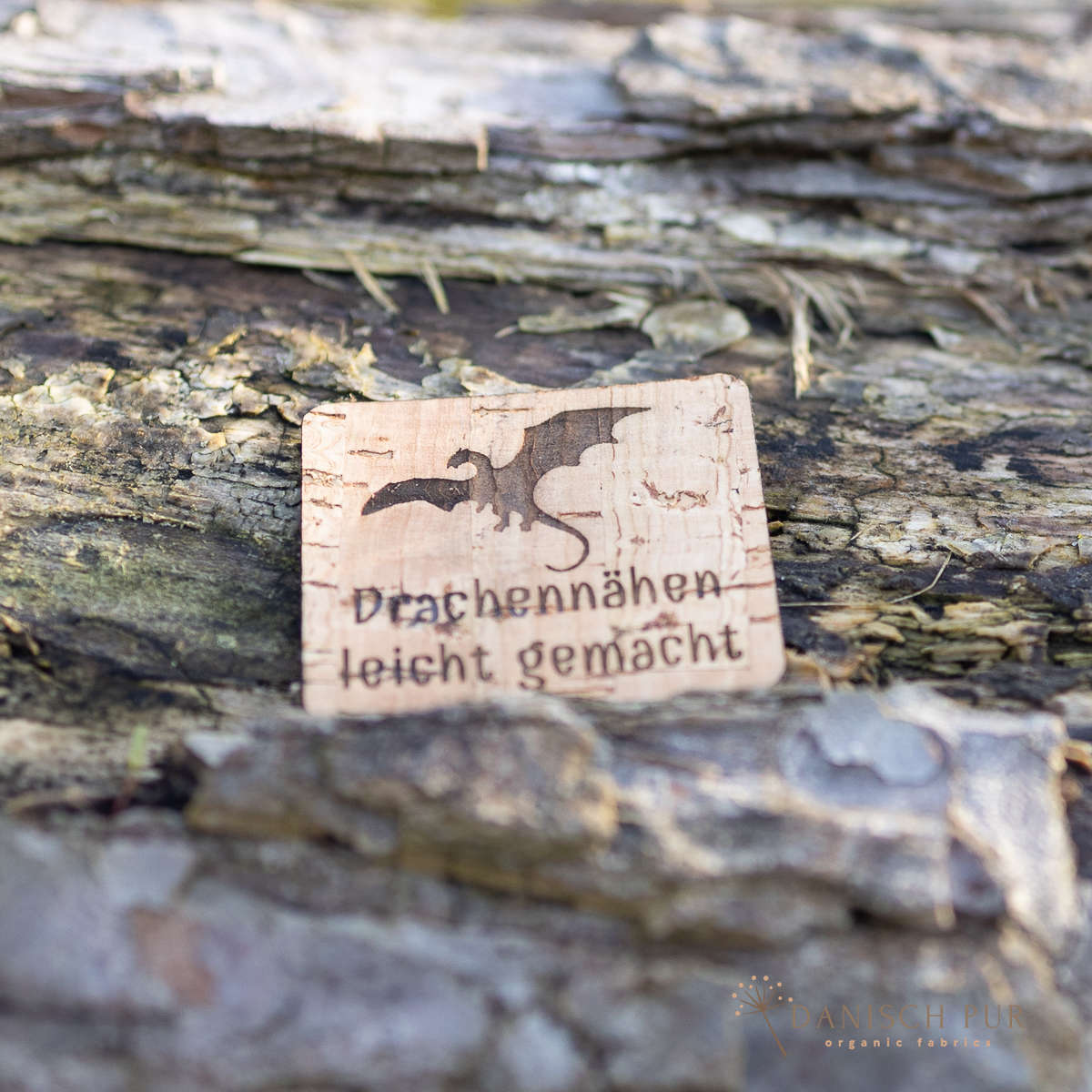 Cork patch - cork label "Kite sewing made easy"