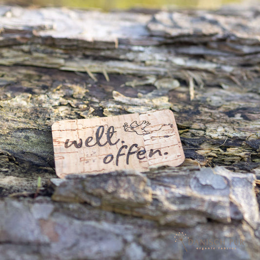 Cork patch - cork label "world. open."