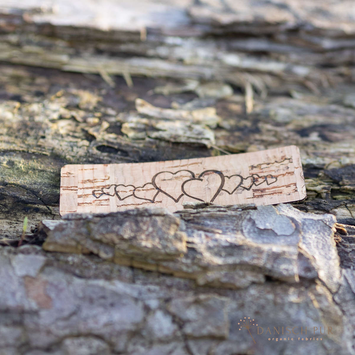 Cork patch - cork label "heart"