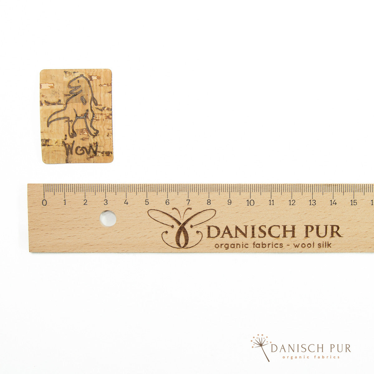 Korkpatch- Korklabel "Dino - Wow"