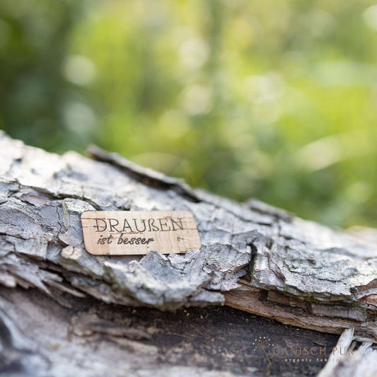 Korkpatch- Korklabel "Draußen ist besser"
