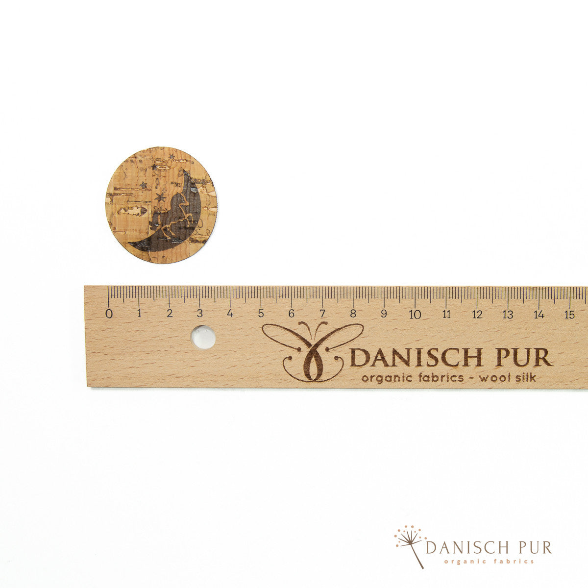Korkpatch- rundes Korklabel "Einhorn mit Mond"