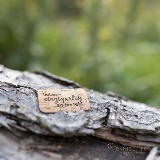 Korkpatch- Korklabel "lieber einzigartig"