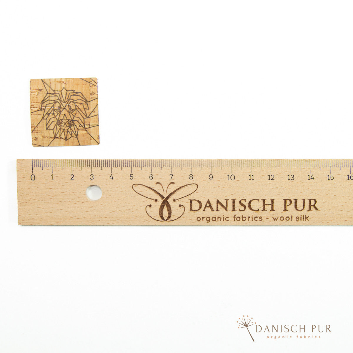 Korkpatch- Korklabel "Löwe geometrische Linien"