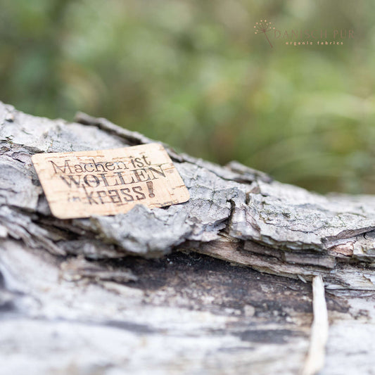 Korkpatch- Korklabel "Machen ist wollen.."