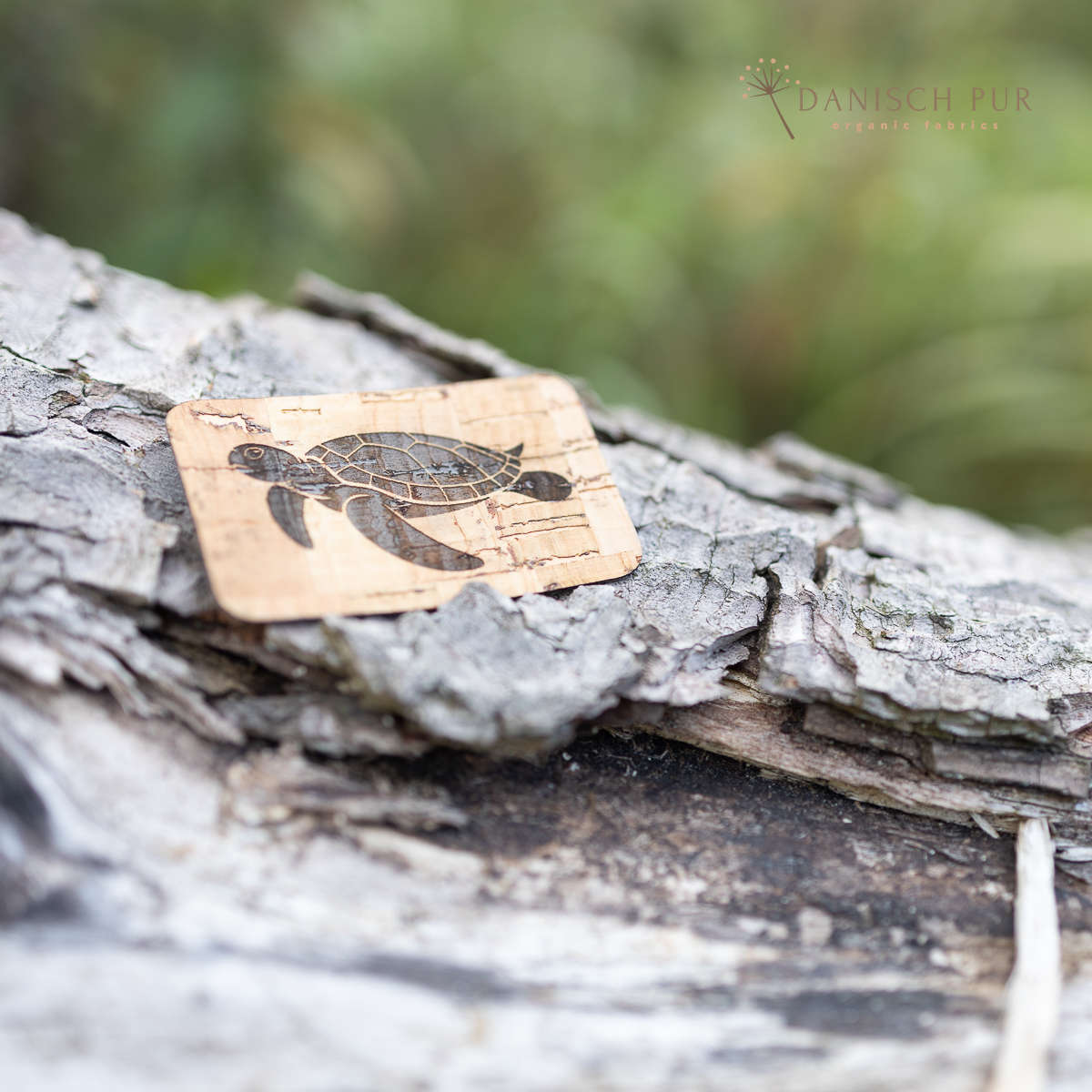 Korkpatch- Korklabel "Schildkröte"