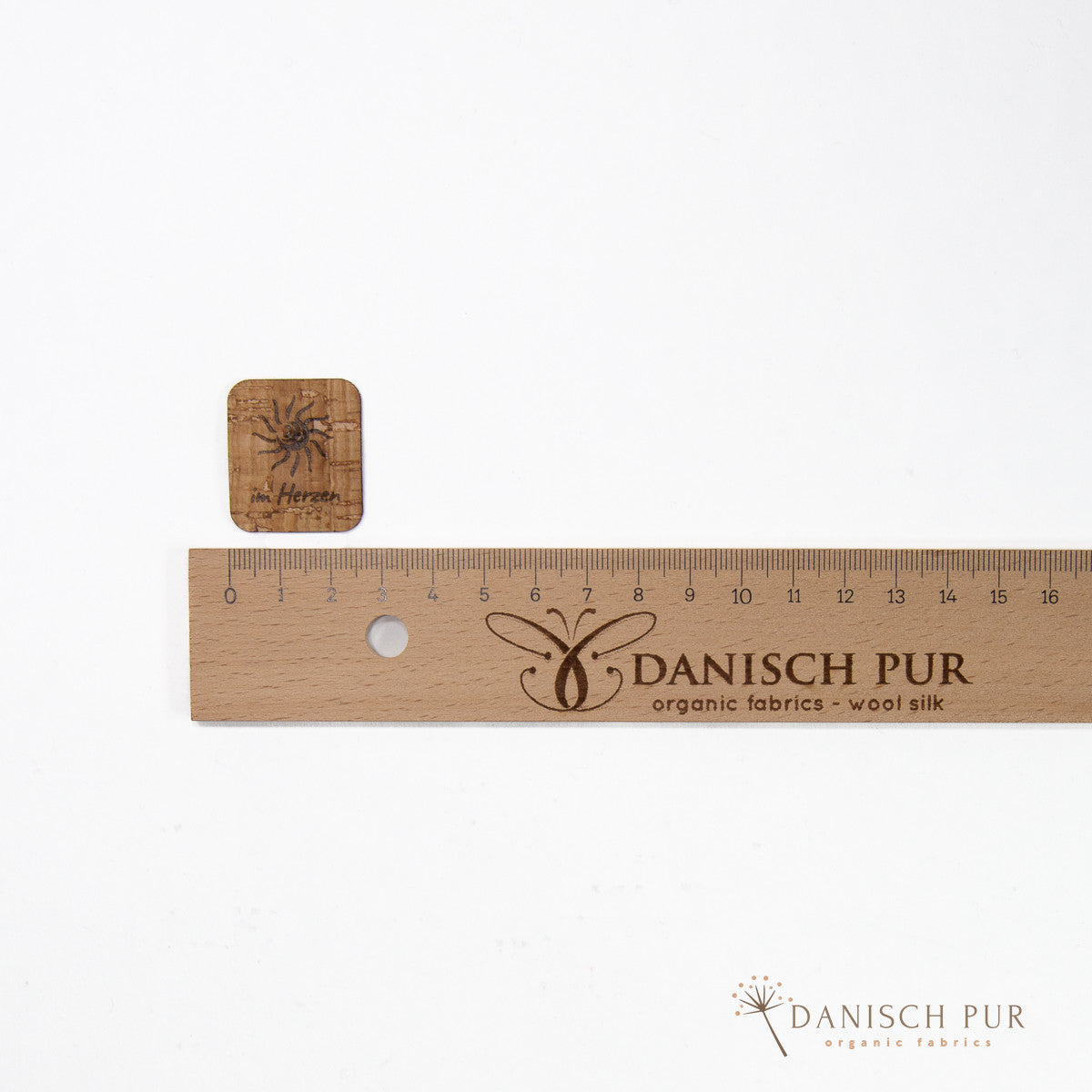 Korkpatch- Korklabel "Sonne im Herzen"