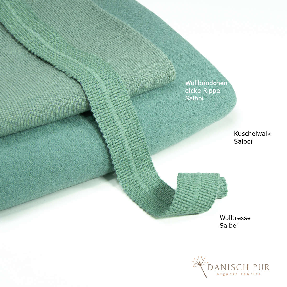Cuddly walk sage-organic wool walk as merino walk (kbt, mulesing-free)