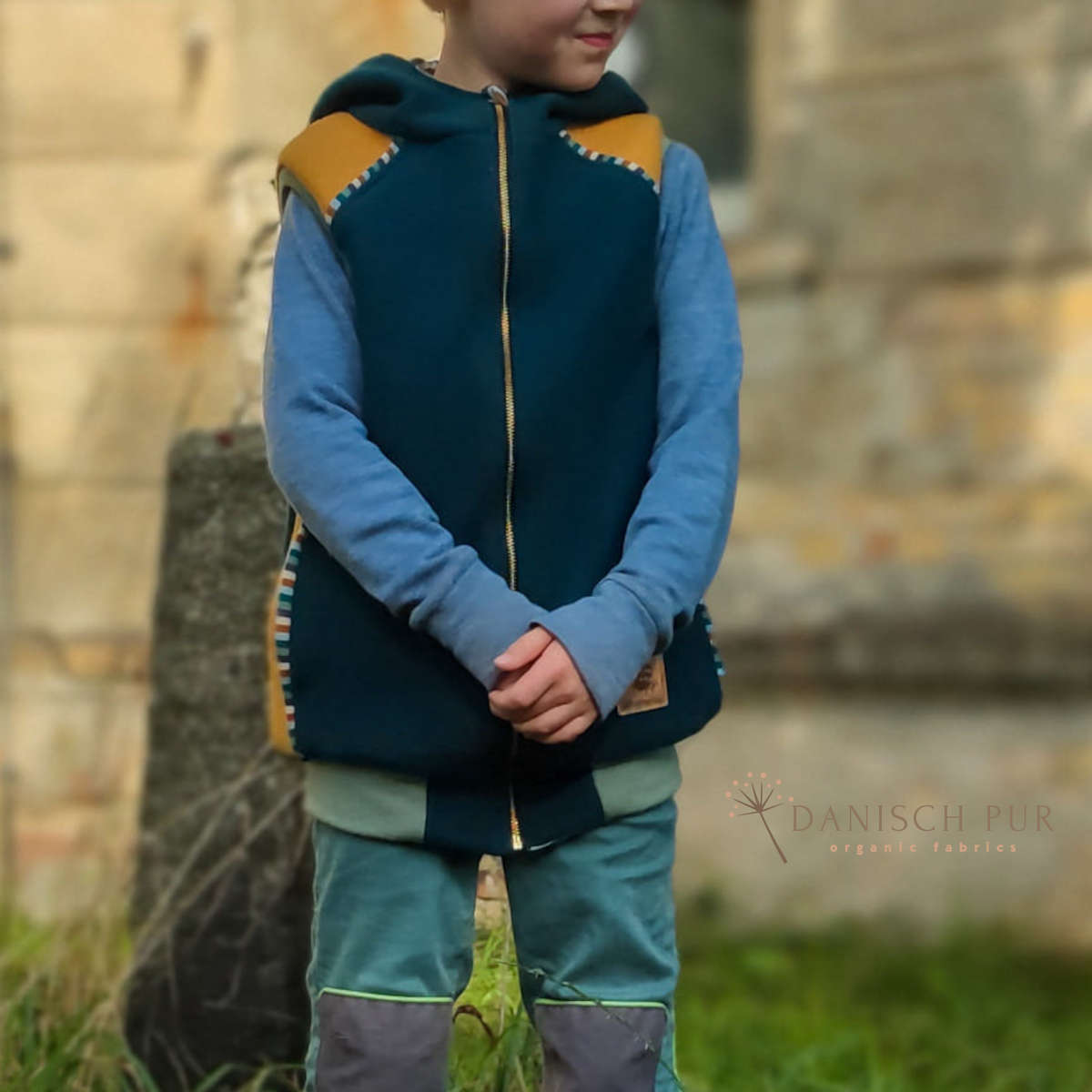 Kuschelwalk Ocean Petrol - Bio Wollwalk als Merinowalk (kbt, mulesingfrei)