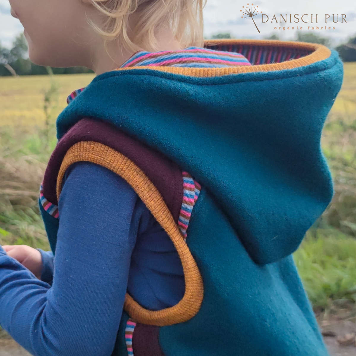 Kuschelwalk Ocean Petrol - Bio Wollwalk als Merinowalk (kbt, mulesingfrei)