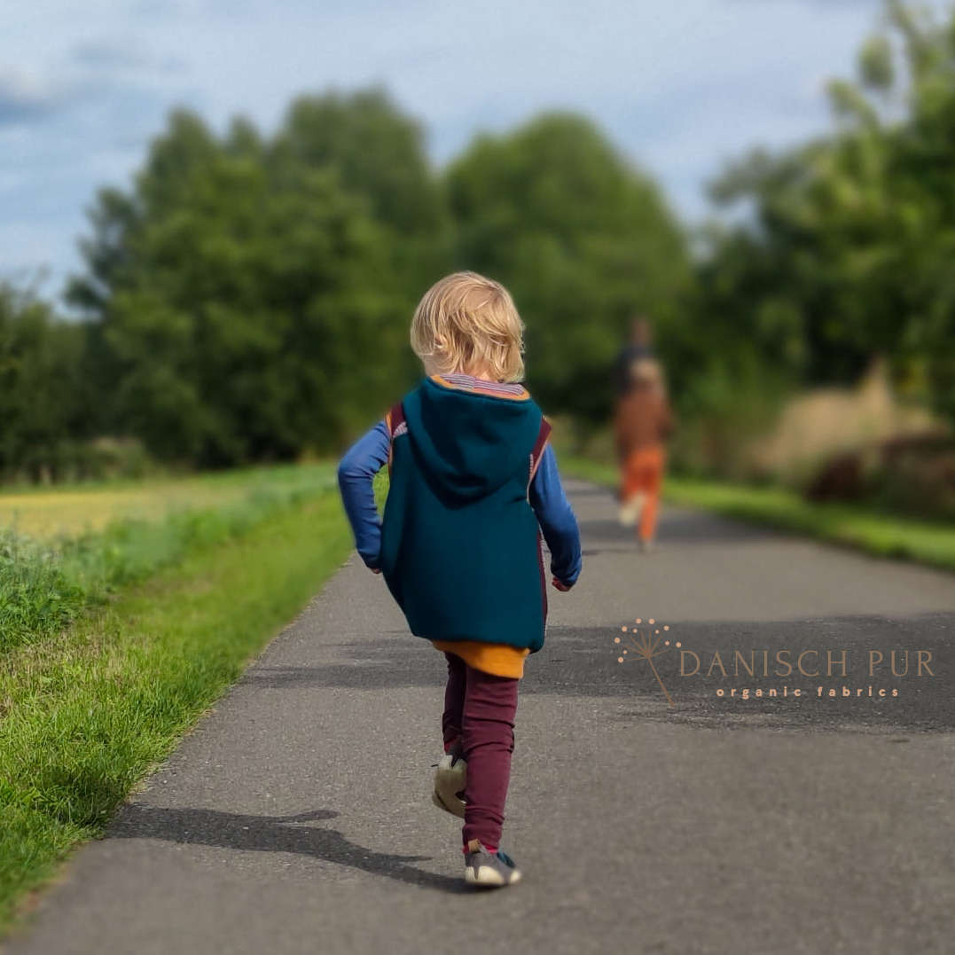 Kuschelwalk Ocean Petrol - Bio Wollwalk als Merinowalk (kbt, mulesingfrei)