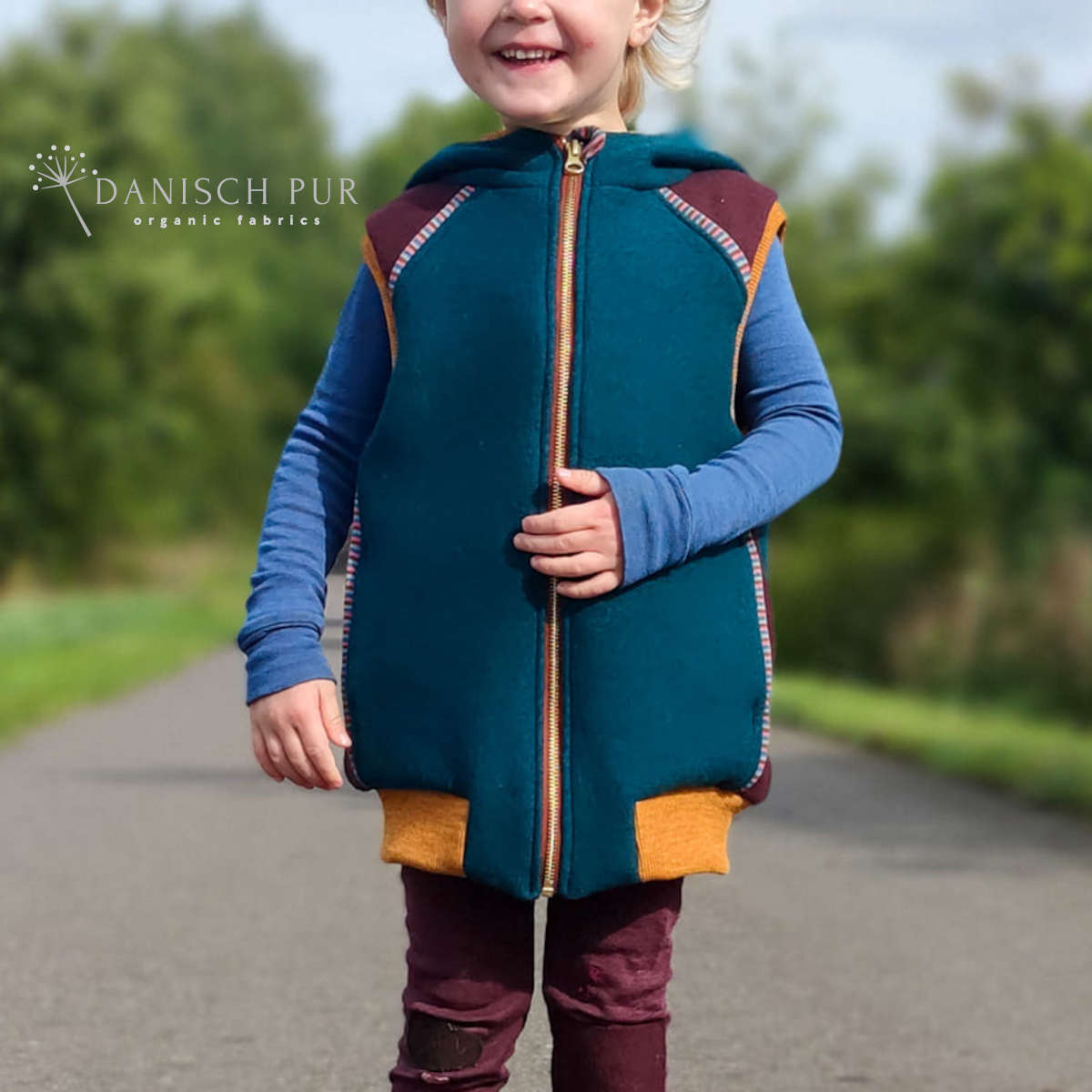 Kuschelwalk Ocean Petrol - Bio Wollwalk als Merinowalk (kbt, mulesingfrei)