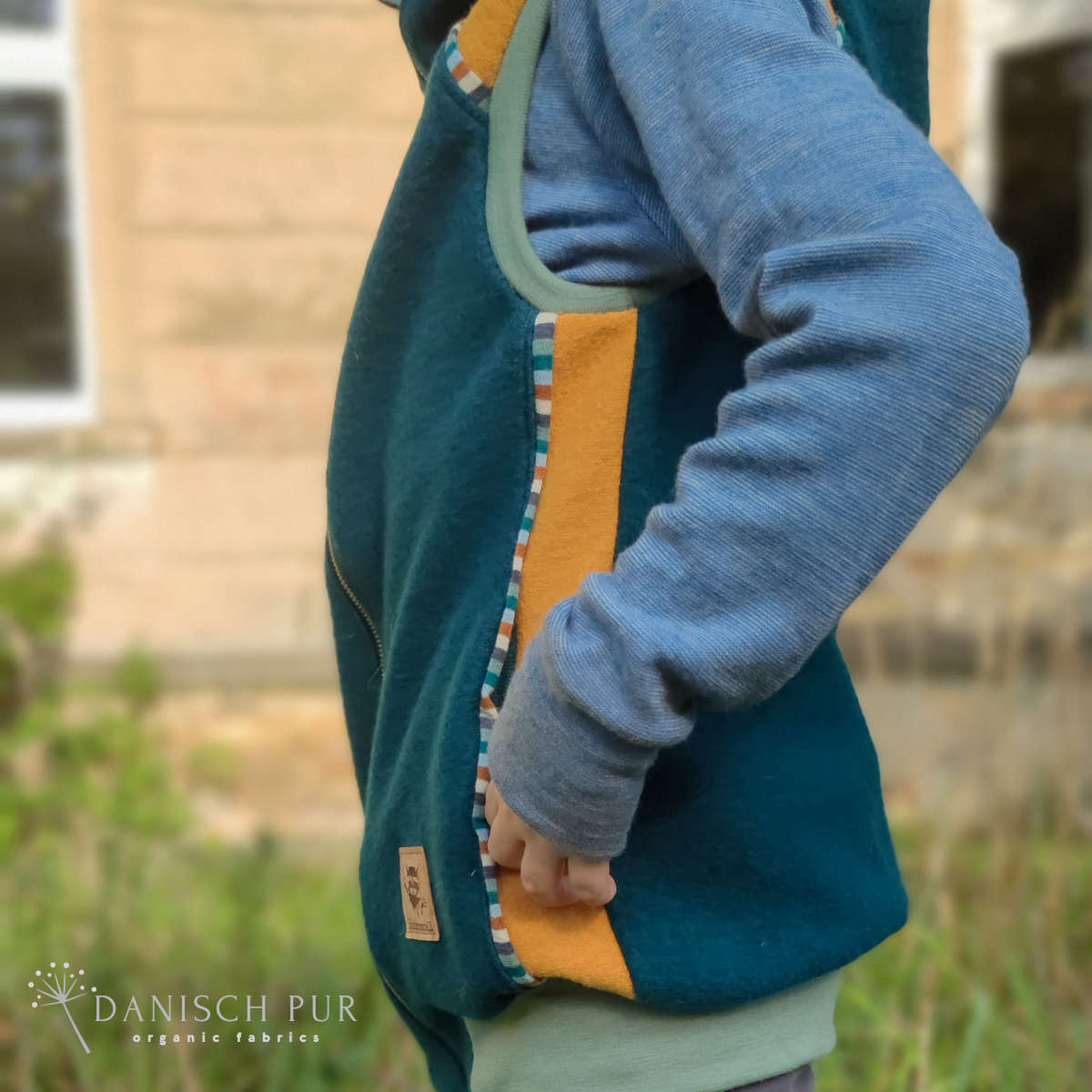 Kuschelwalk Ocean Petrol - Bio Wollwalk als Merinowalk (kbt, mulesingfrei)