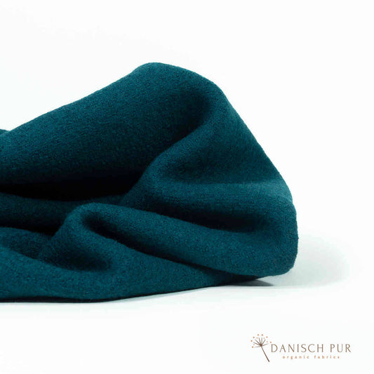 Kuschelwalk Ocean Petrol - Bio Wollwalk als Merinowalk (kbt, mulesingfrei)