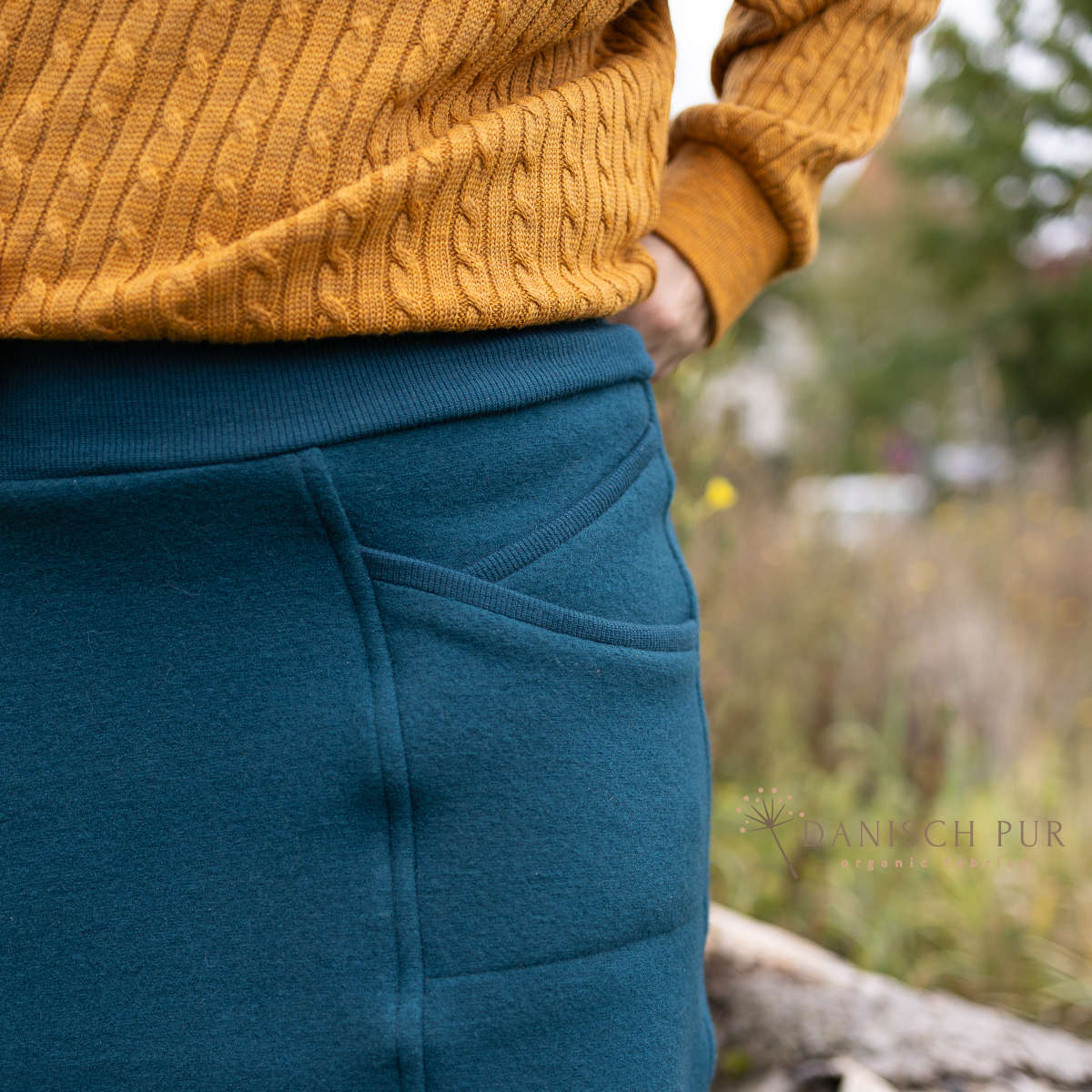 Kuschelwalk Ocean Petrol - Bio Wollwalk als Merinowalk (kbt, mulesingfrei)