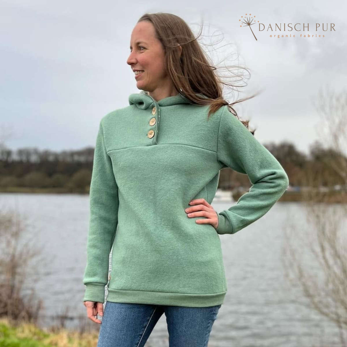 Cuddly walk sage-organic wool walk as merino walk (kbt, mulesing-free)