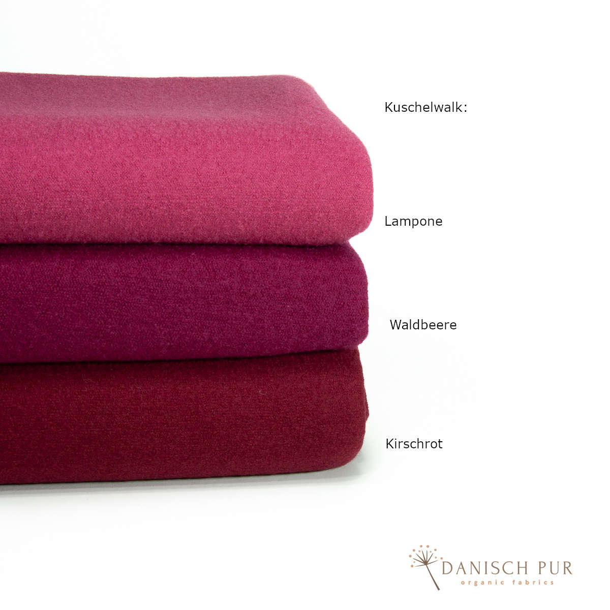 Cuddly walk in cherry red - organic wool walk as merino wool (kbt, mulesing-free)