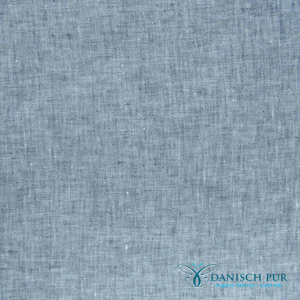 Woven linen (organic) in storm cloud blue