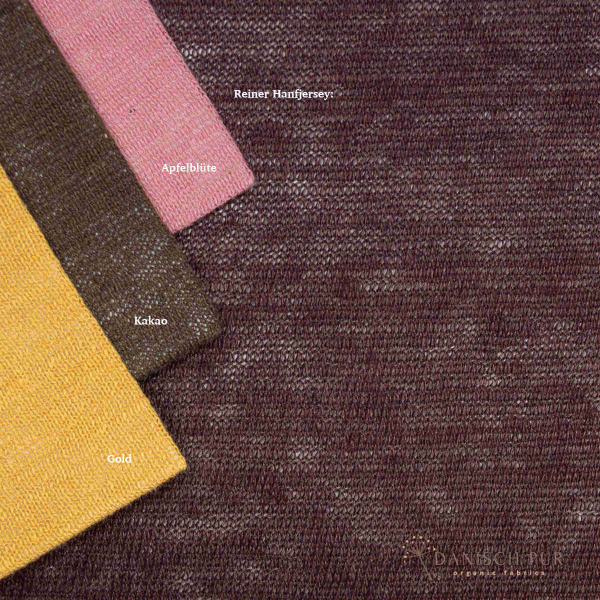 Pure hemp jersey (kba) chocolate-cherry light as a feather