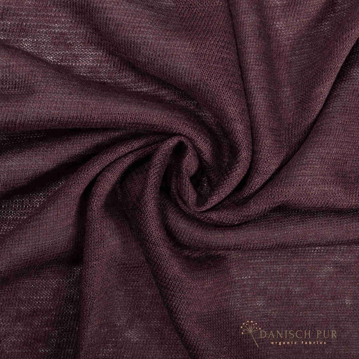 Pure hemp jersey (kba) chocolate-cherry light as a feather