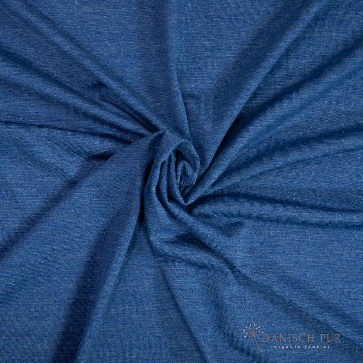 Organic wool silk dandelions on black (kbt, mulesing free) 125cm