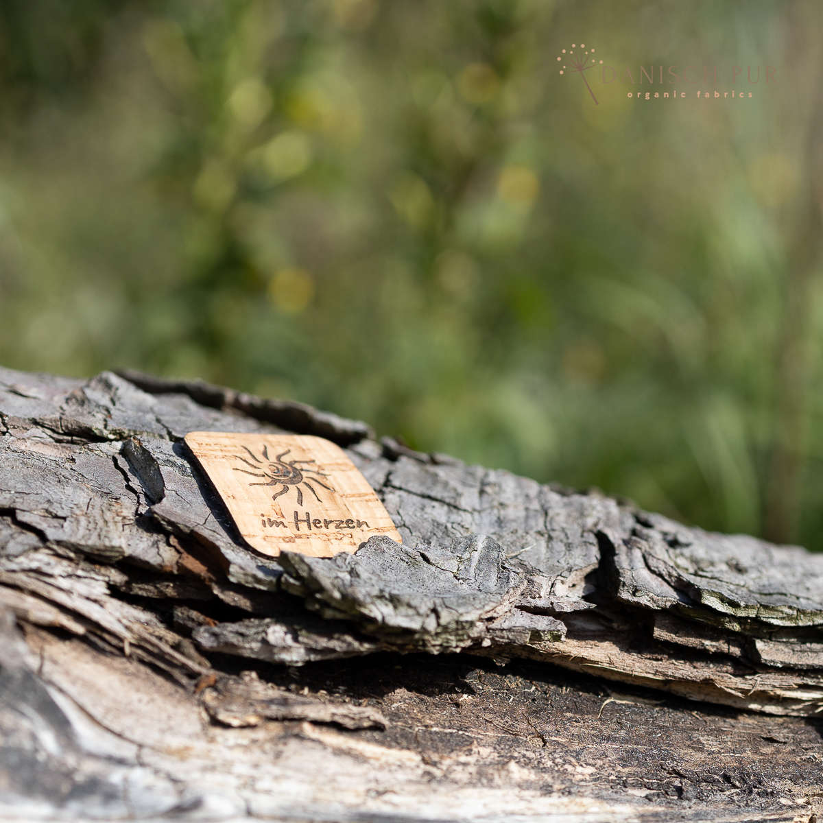 Korkpatch- Korklabel "Sonne im Herzen"